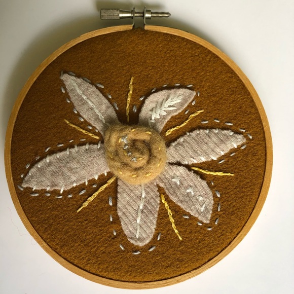 Handmade | Felted Wool Hoop Art - Picture 3 of 6